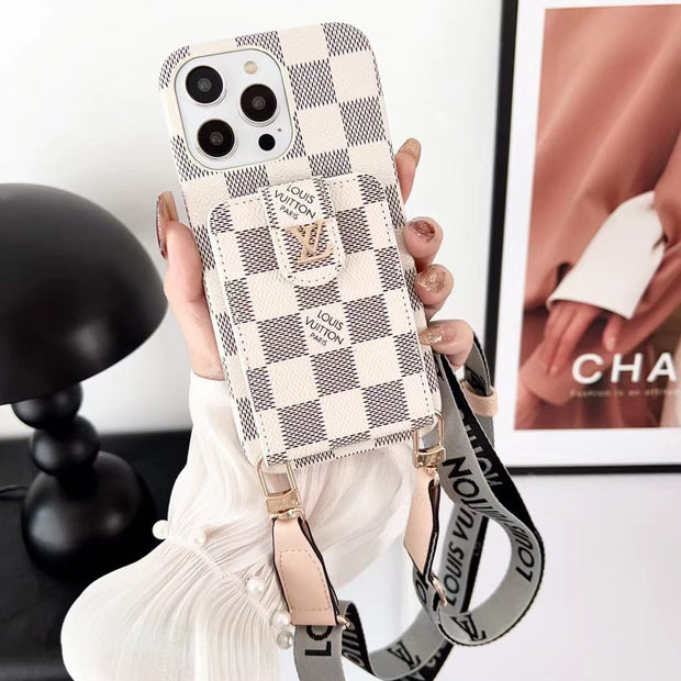 Looopix Loiuis Vuitton Monogram iPhone Case with Wrist Strap and Pouch | Luxury and Functionality