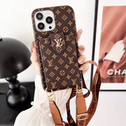 Looopix Loiuis Vuitton Monogram iPhone Case with Wrist Strap and Pouch | Luxury and Functionality