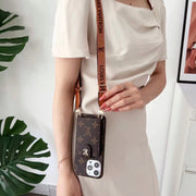 Looopix Loiuis Vuitton Monogram iPhone Case with Wrist Strap and Pouch | Luxury and Functionality