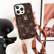 Looopix Loiuis Vuitton Monogram iPhone Case with Wrist Strap and Pouch | Luxury and Functionality