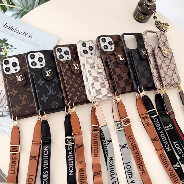 Looopix Loiuis Vuitton Monogram iPhone Case with Wrist Strap and Pouch | Luxury and Functionality