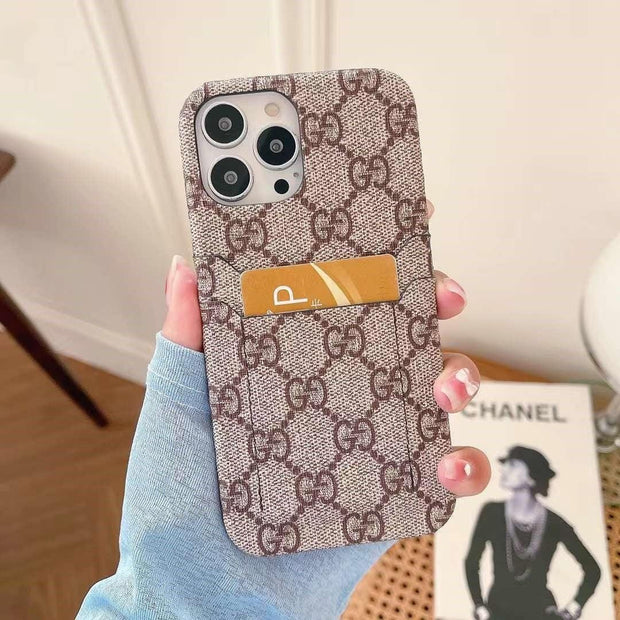 Looopix Louis Vuitton And Gucci Double Card Holder iPhone Case
