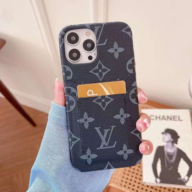 Looopix Louis Vuitton And Gucci Double Card Holder iPhone Case