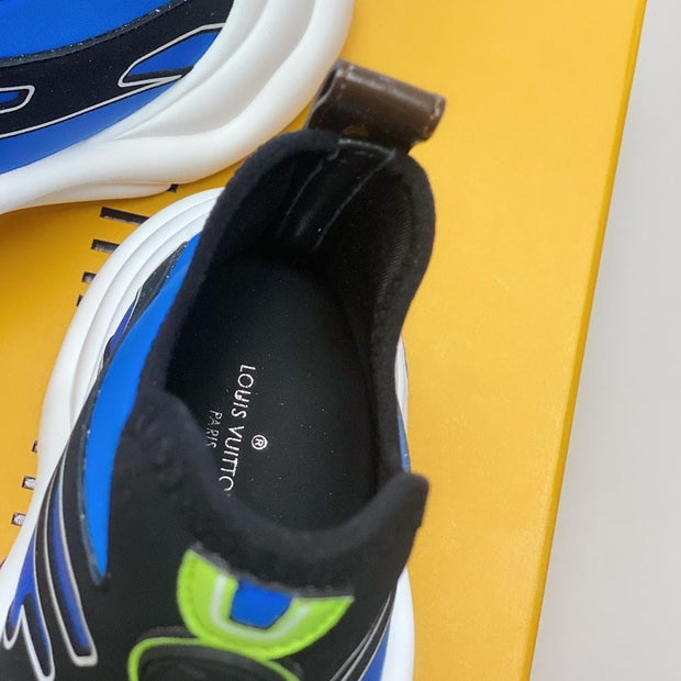 Looopix Louis Vuitton Blue High Top Sneakers