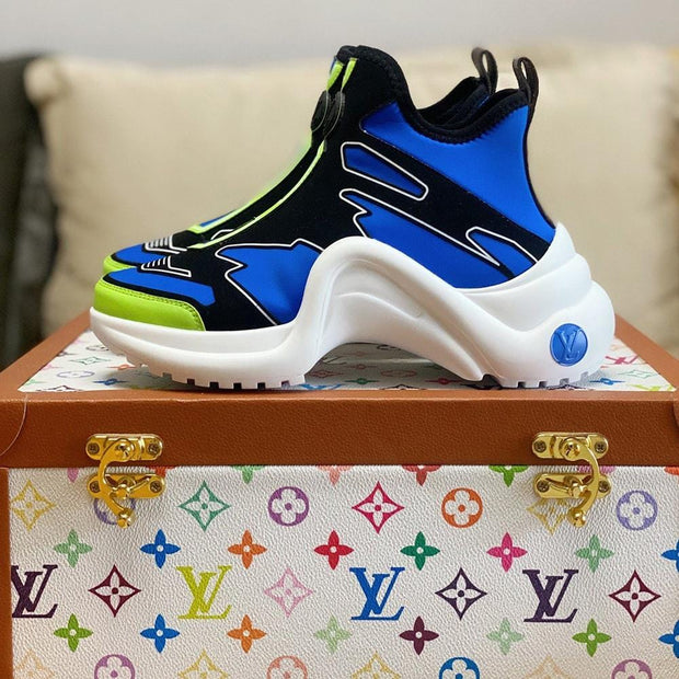 Looopix Louis Vuitton Blue High Top Sneakers