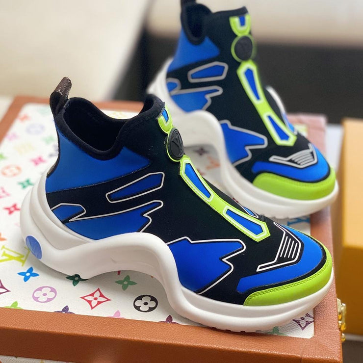 Looopix Louis Vuitton Blue High Top Sneakers