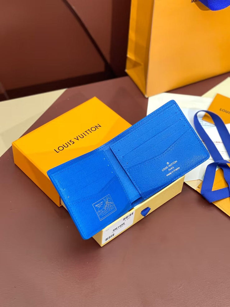 Looopix Louis Vuitton Blue Slender Wallet