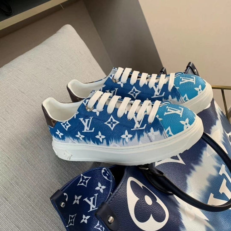 Looopix Louis Vuitton Blue Stripey Sneakers