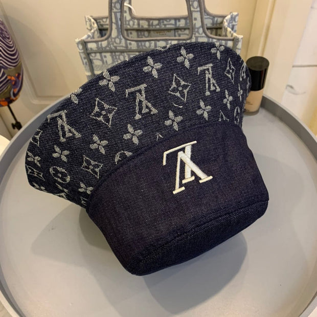 Looopix Louis Vuitton Bold Monogram Navy Bucket Hat