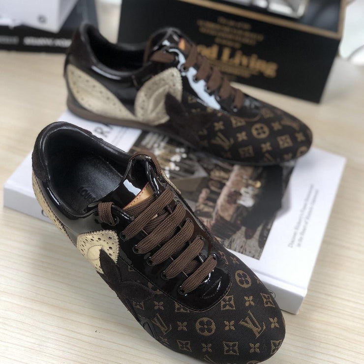 Looopix Louis Vuitton Brown Classic Style Sneakers