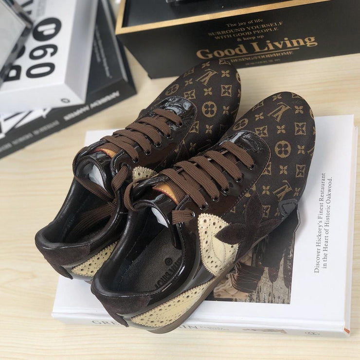 Looopix Louis Vuitton Brown Classic Style Sneakers