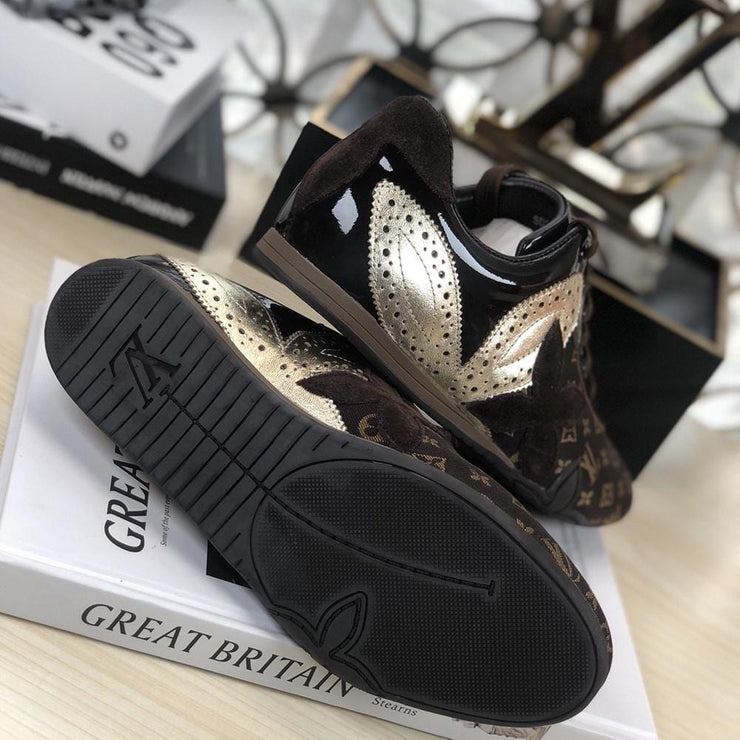 Looopix Louis Vuitton Brown Classic Style Sneakers