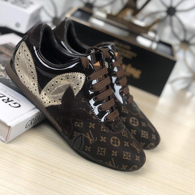 Looopix Louis Vuitton Brown Classic Style Sneakers