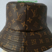 Looopix Louis Vuitton Brown Monogram Leather Bucket Hat