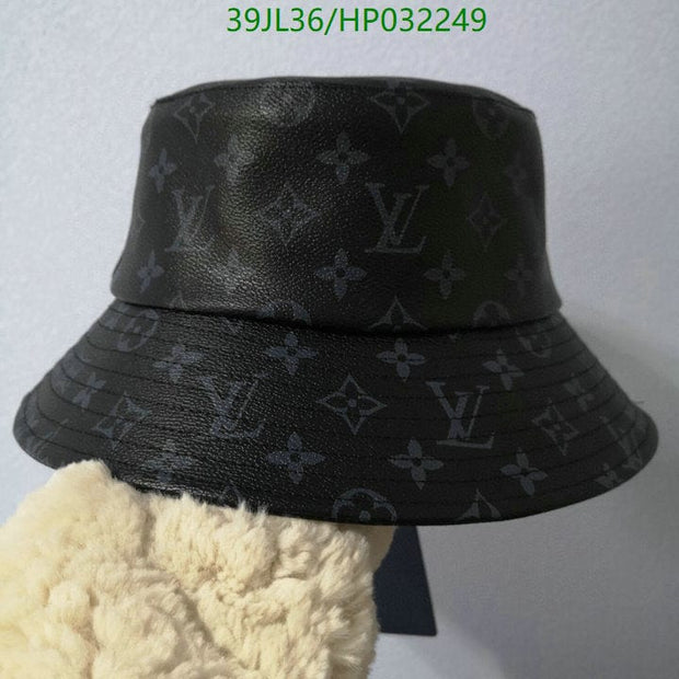 Looopix Louis Vuitton Brown Monogram Leather Bucket Hat
