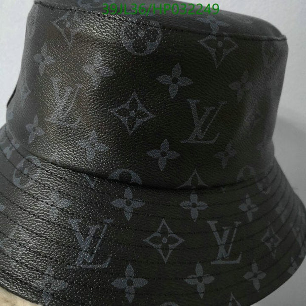 Looopix Louis Vuitton Brown Monogram Leather Bucket Hat