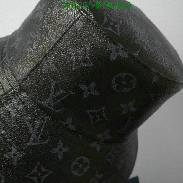 Looopix Louis Vuitton Brown Monogram Leather Bucket Hat