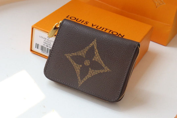 Looopix Louis Vuitton Brown Monogram Purse | Leather Wallet for Women