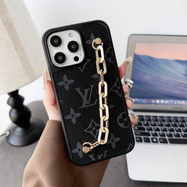 Looopix Louis Vuitton Chain-Accent Designer iPhone Cases