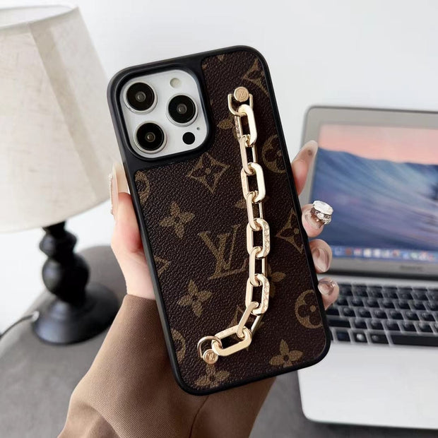 Looopix Louis Vuitton Chain-Accent Designer iPhone Cases