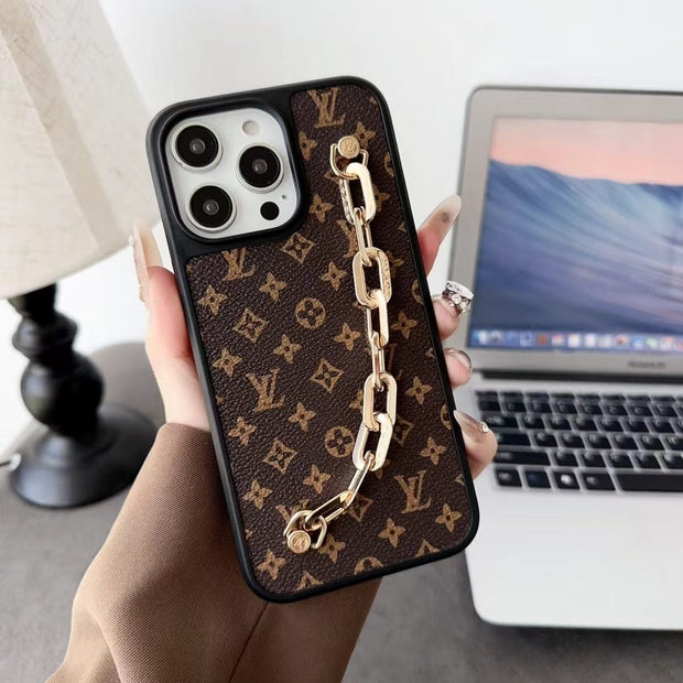 Looopix Louis Vuitton Chain-Accent Designer iPhone Cases