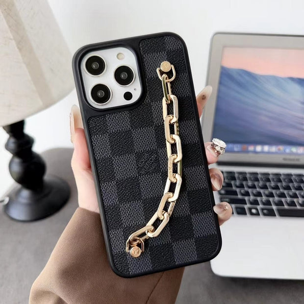 Looopix Louis Vuitton Chain-Accent Designer iPhone Cases