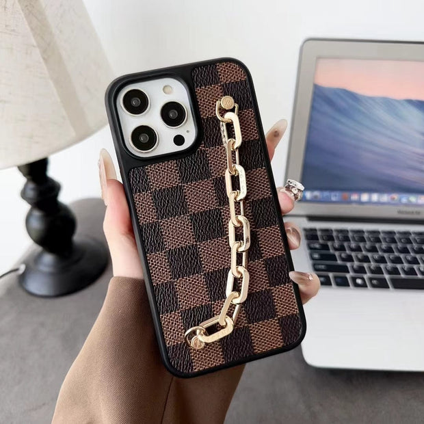 Looopix Louis Vuitton Chain-Accent Designer iPhone Cases