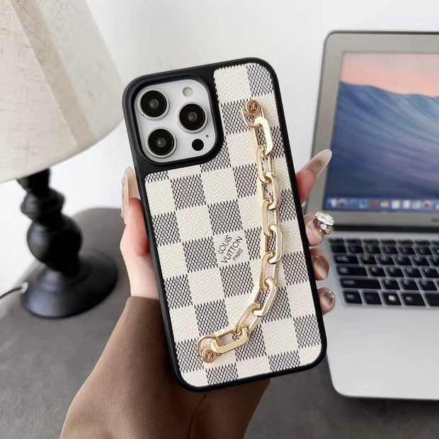 Looopix Louis Vuitton Chain-Accent Designer iPhone Cases