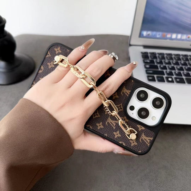 Looopix Louis Vuitton Chain-Accent Designer iPhone Cases