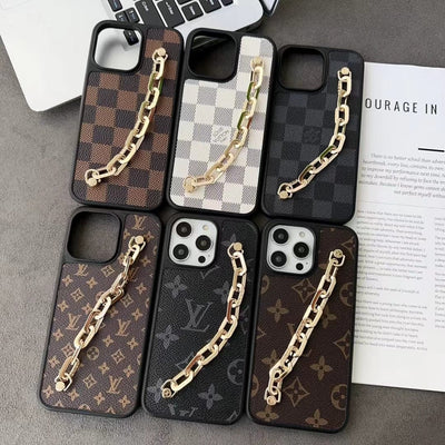 Looopix Louis Vuitton Chain-Accent Designer iPhone Cases