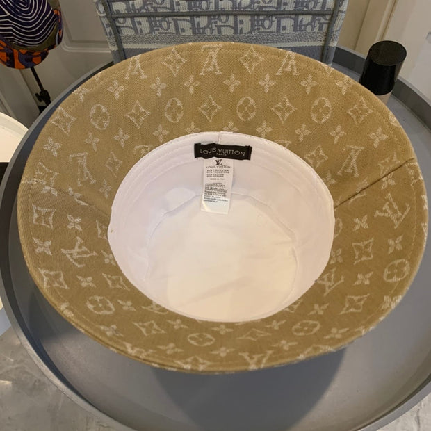 Looopix Louis Vuitton Classic Beige Monogram Bucket Hat