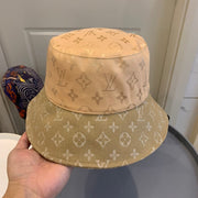 Looopix Louis Vuitton Classic Beige Monogram Bucket Hat