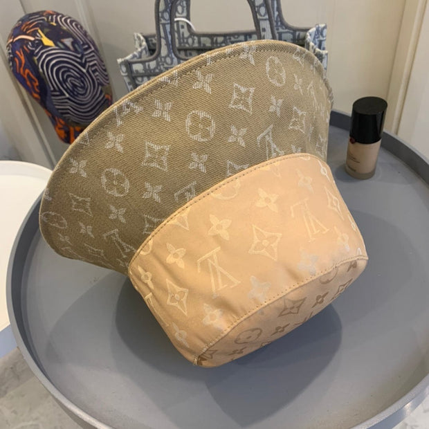 Looopix Louis Vuitton Classic Beige Monogram Bucket Hat