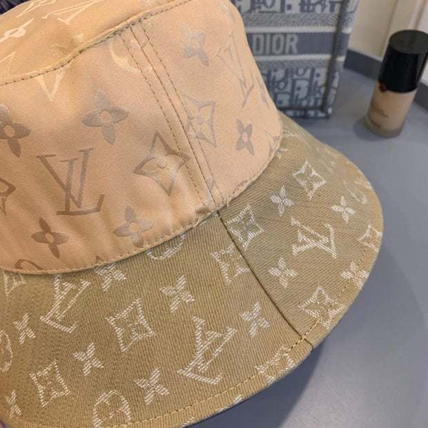Looopix Louis Vuitton Classic Beige Monogram Bucket Hat