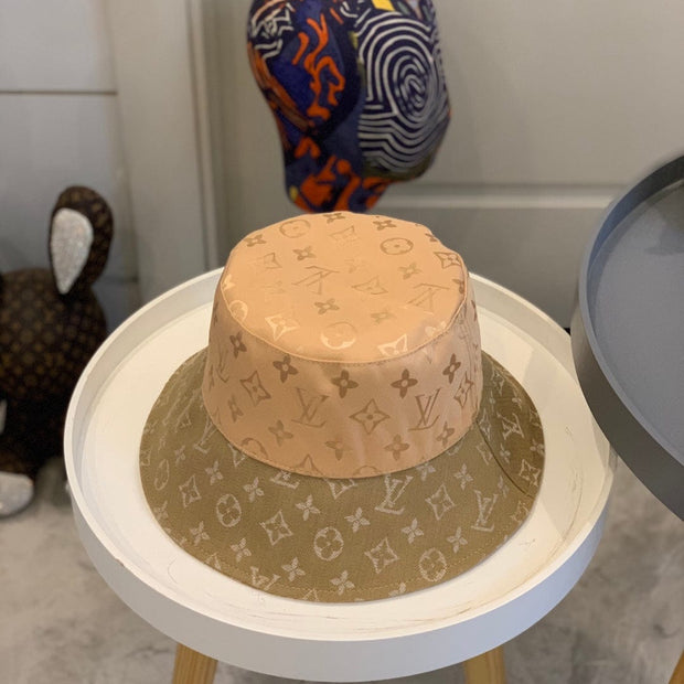 Looopix Louis Vuitton Classic Beige Monogram Bucket Hat
