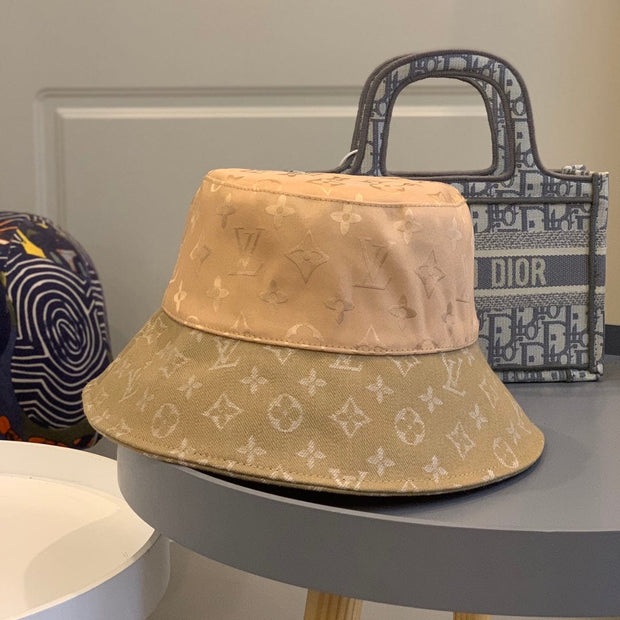 Looopix Louis Vuitton Classic Beige Monogram Bucket Hat