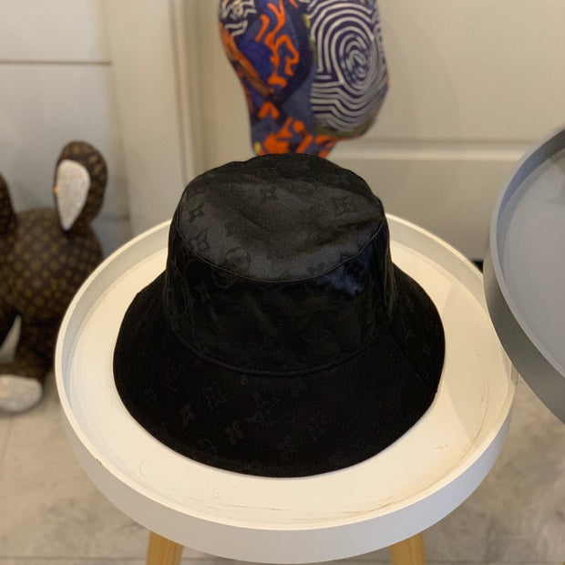 Looopix Louis Vuitton Classic Black Monogram Bucket Hat