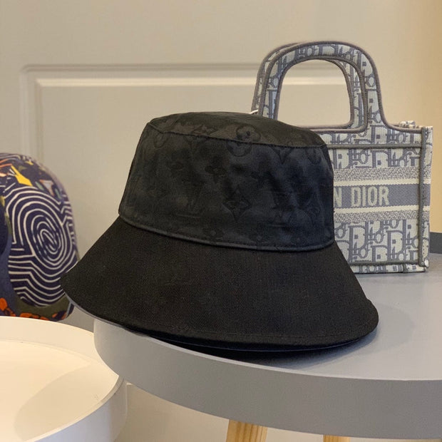Looopix Louis Vuitton Classic Black Monogram Bucket Hat
