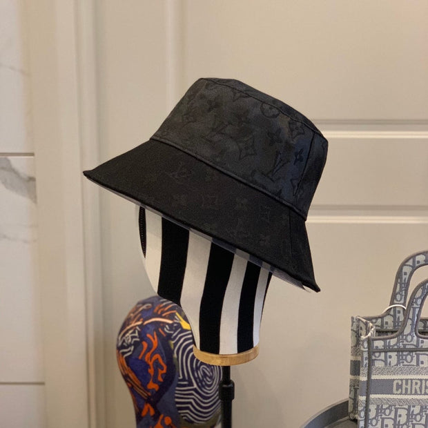 Looopix Louis Vuitton Classic Black Monogram Bucket Hat