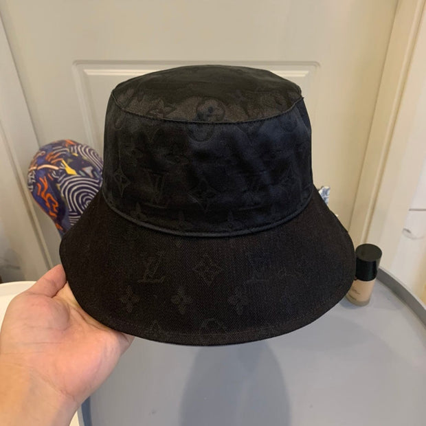 Looopix Louis Vuitton Classic Black Monogram Bucket Hat