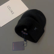 Looopix Louis Vuitton Classic Black Wool Beanie
