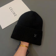 Looopix Louis Vuitton Classic Black Wool Beanie