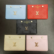 Looopix Louis Vuitton Colorful Leather Card Holder Wallet