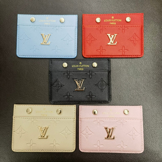 Looopix Louis Vuitton Colorful Leather Card Holder Wallet