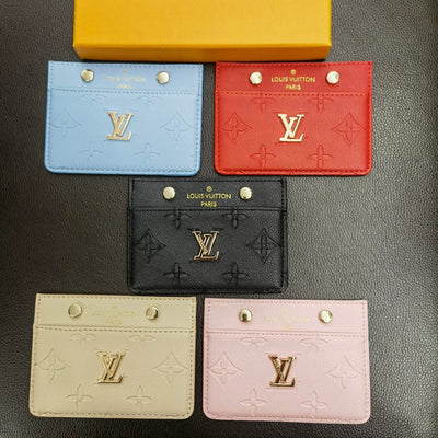 Looopix Louis Vuitton Colorful Leather Card Holder Wallet