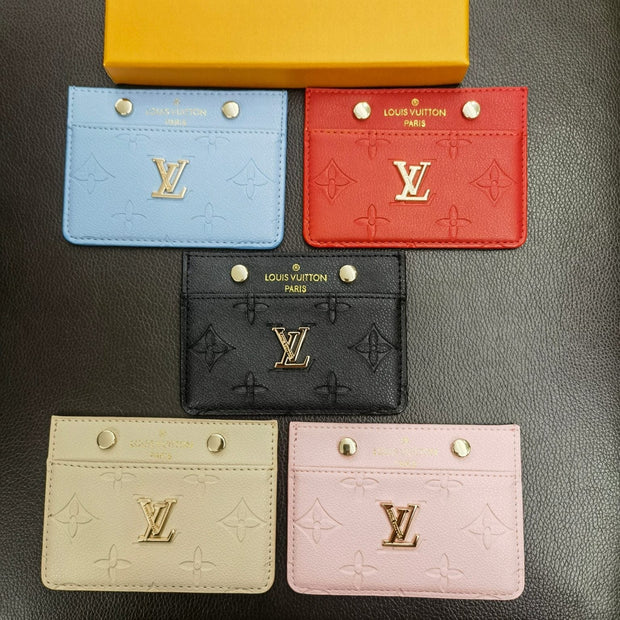 Looopix Louis Vuitton Colorful Leather Card Holder Wallet