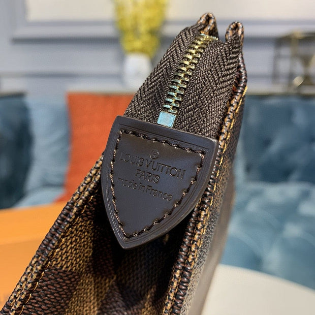 Looopix Louis Vuitton Damier and Monogram Canvas Toiletry Wallet Pouch - Black, Brown, and Monogram