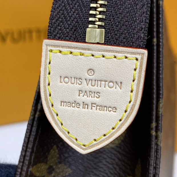 Looopix Louis Vuitton Damier and Monogram Canvas Toiletry Wallet Pouch - Black, Brown, and Monogram