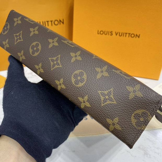 Looopix Louis Vuitton Damier and Monogram Canvas Toiletry Wallet Pouch - Black, Brown, and Monogram