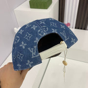 Looopix Louis Vuitton Denim and Monogram Leather Cap